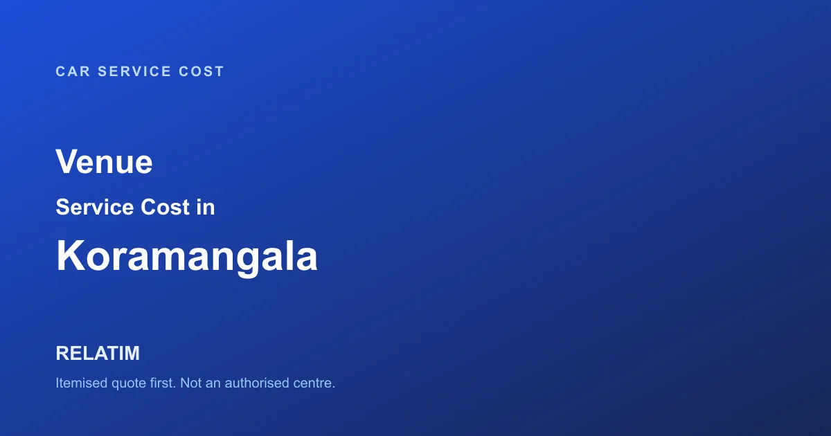 Venue Service Cost in Koramangala, Bangalore